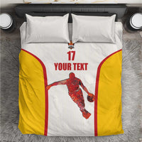 Custom Espana Basketball Spain Bedding Set Baloncesto Come on La Roja White Style