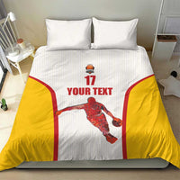 Custom Espana Basketball Spain Bedding Set Baloncesto Come on La Roja White Style