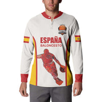 Custom Espana Basketball Spain Button Sweatshirt Baloncesto Come on La Roja White Style