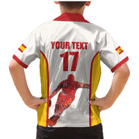 Custom Espana Basketball Spain Family Matching Mermaid Dress and Hawaiian Shirt Baloncesto Come on La Roja White Style