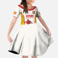 Custom Espana Basketball Spain Family Matching Mermaid Dress and Hawaiian Shirt Baloncesto Come on La Roja White Style
