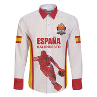 Custom Espana Basketball Spain Family Matching Short Sleeve Bodycon Dress and Hawaiian Shirt Baloncesto Come on La Roja White Style