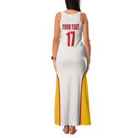 Custom Espana Basketball Spain Family Matching Tank Maxi Dress and Hawaiian Shirt Baloncesto Come on La Roja White Style