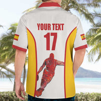 Custom Espana Basketball Spain Hawaiian Shirt Baloncesto Come on La Roja White Style