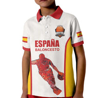 Custom Espana Basketball Spain Kid Polo Shirt Baloncesto Come on La Roja White Style