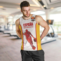 Custom Espana Basketball Spain Men Tank Top Baloncesto Come on La Roja White Style