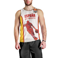 Custom Espana Basketball Spain Men Tank Top Baloncesto Come on La Roja White Style