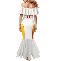 Custom Espana Basketball Spain Mermaid Dress Baloncesto Come on La Roja White Style