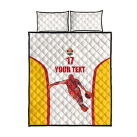 Custom Espana Basketball Spain Quilt Bed Set Baloncesto Come on La Roja White Style