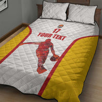 Custom Espana Basketball Spain Quilt Bed Set Baloncesto Come on La Roja White Style