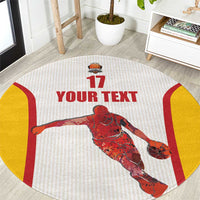 Custom Espana Basketball Spain Round Carpet Baloncesto Come on La Roja White Style