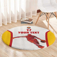 Custom Espana Basketball Spain Round Carpet Baloncesto Come on La Roja White Style