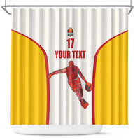 Custom Espana Basketball Spain Shower Curtain Baloncesto Come on La Roja White Style