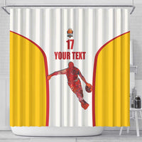 Custom Espana Basketball Spain Shower Curtain Baloncesto Come on La Roja White Style