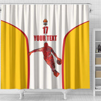 Custom Espana Basketball Spain Shower Curtain Baloncesto Come on La Roja White Style