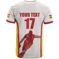 Custom Espana Basketball Spain T Shirt Baloncesto Come on La Roja White Style
