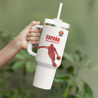 Custom Espana Basketball Spain Tumbler With Handle Baloncesto Come on La Roja White Style