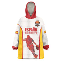 Custom Espana Basketball Spain Wearable Blanket Hoodie Baloncesto Come on La Roja White Style