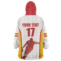 Custom Espana Basketball Spain Wearable Blanket Hoodie Baloncesto Come on La Roja White Style