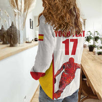 Custom Espana Basketball Spain Women Casual Shirt Baloncesto Come on La Roja White Style