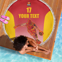 Custom Espana Basketball Spain Beach Blanket Baloncesto Come on La Roja Red Style