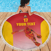 Custom Espana Basketball Spain Beach Blanket Baloncesto Come on La Roja Red Style