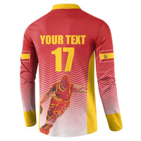 Custom Espana Basketball Spain Button Sweatshirt Baloncesto Come on La Roja Red Style