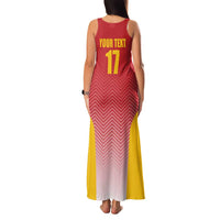 Custom Espana Basketball Spain Family Matching Tank Maxi Dress and Hawaiian Shirt Baloncesto Come on La Roja Red Style