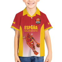 Custom Espana Basketball Spain Family Matching Tank Maxi Dress and Hawaiian Shirt Baloncesto Come on La Roja Red Style