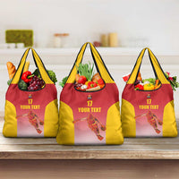 Custom Espana Basketball Spain Grocery Bag Baloncesto Come on La Roja Red Style