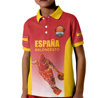 Custom Espana Basketball Spain Kid Polo Shirt Baloncesto Come on La Roja Red Style