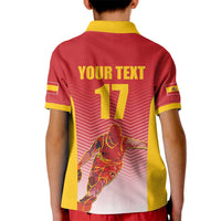 Custom Espana Basketball Spain Kid Polo Shirt Baloncesto Come on La Roja Red Style