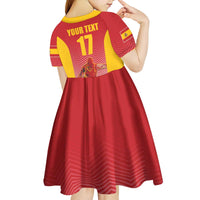 Custom Espana Basketball Spain Kid Short Sleeve Dress Baloncesto Come on La Roja Red Style