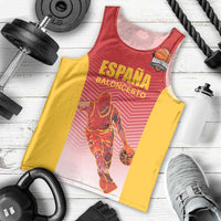 Custom Espana Basketball Spain Men Tank Top Baloncesto Come on La Roja Red Style