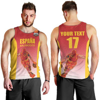 Custom Espana Basketball Spain Men Tank Top Baloncesto Come on La Roja Red Style