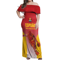 Custom Espana Basketball Spain Off Shoulder Maxi Dress Baloncesto Come on La Roja Red Style