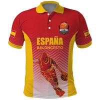 Custom Espana Basketball Spain Polo Shirt Baloncesto Come on La Roja Red Style