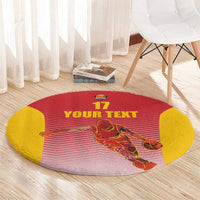 Custom Espana Basketball Spain Round Carpet Baloncesto Come on La Roja Red Style
