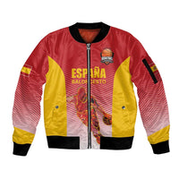 Custom Espana Basketball Spain Sleeve Zip Bomber Jacket Baloncesto Come on La Roja Red Style