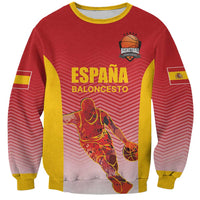 Custom Espana Basketball Spain Sweatshirt Baloncesto Come on La Roja Red Style