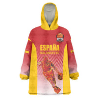 Custom Espana Basketball Spain Wearable Blanket Hoodie Baloncesto Come on La Roja Red Style