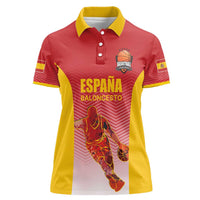 Custom Espana Basketball Spain Women Polo Shirt Baloncesto Come on La Roja Red Style