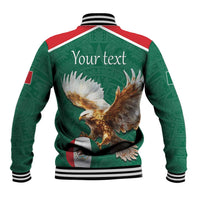 Personalized Viva Mexico Football Baseball Jacket Mexican Eagle Mascot with Sporty Style