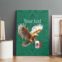 Personalized Viva Mexico Football Canvas Wall Art Mexican Eagle Mascot with Sporty Style