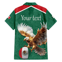 Personalized Viva Mexico Football Family Matching Long Sleeve Bodycon Dress and Hawaiian Shirt Mexican Eagle Mascot with Sporty Style