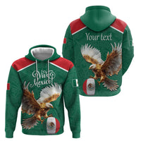 Personalized Viva Mexico Football Hoodie Mexican Eagle Mascot with Sporty Style