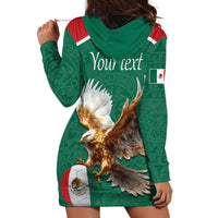Personalized Viva Mexico Football Hoodie Dress Mexican Eagle Mascot with Sporty Style
