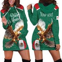 Personalized Viva Mexico Football Hoodie Dress Mexican Eagle Mascot with Sporty Style