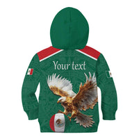 Personalized Viva Mexico Football Kid Hoodie Mexican Eagle Mascot with Sporty Style