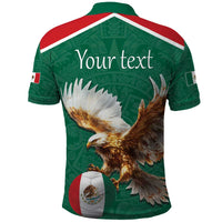Personalized Viva Mexico Football Polo Shirt Mexican Eagle Mascot with Sporty Style